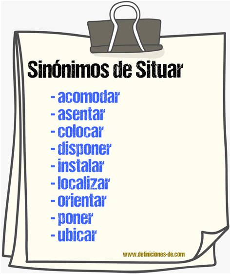 situar sinónimo|situar definition.